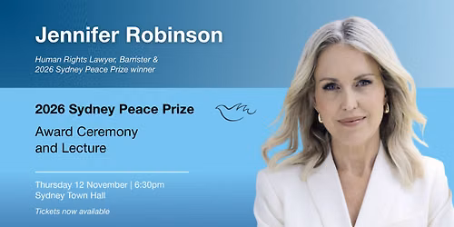 2026 Sydney Peace Prize Award Ceremony and Lecture