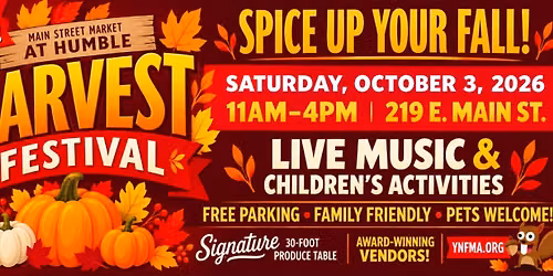 City of Humble Harvest Festival & Artisan Market