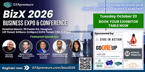 GTApreneurs BizX 2026 Business Expo and Conference