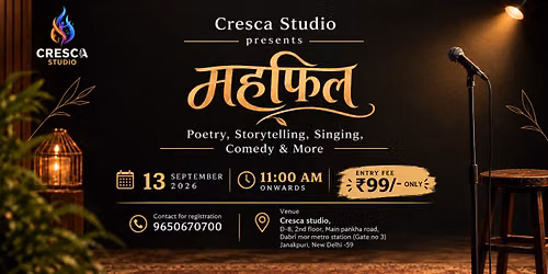 MEHFIL- Poetry, Storytelling, Singing, Comedy & More