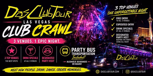 Las Vegas Club Crawl with Party Bus