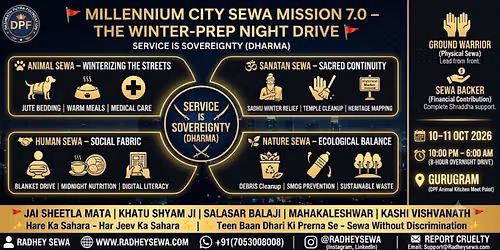 Millennium City Sewa Mission 7.0 \u2013 The Winter-Prep Night Drive \ud83d\udea9 DPF On Mission