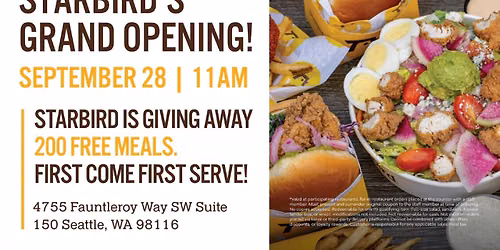 Welcome to Seattle, Starbird Chicken! Grand Opening Celebration 