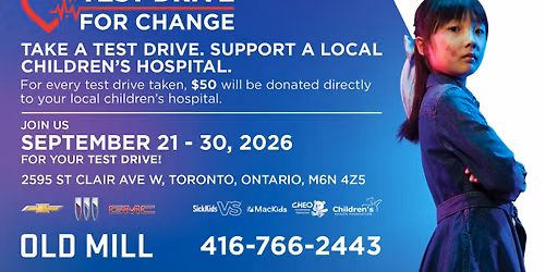 Test Drive for Change: Support SickKids with a Test Drive at Old Mill Cadillac