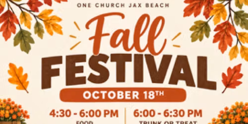 FALL FESTIVAL & TRUNK OR TREAT at One Church Jacksonville Beach