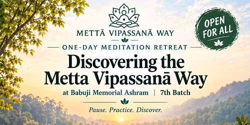 Metta Vipassana One day Weekend Meditation Retreat - 14-Nov- Chennai