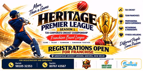 Heritage Premier League Season 1 \u2013 T20 Corporate Cricket Championship