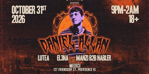 \ud83c\udf83 Daniel Allan (18+) Halloween at Medici Providence