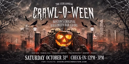 Crawl-O-Ween 2026: Boston\u2019s 13th Annual Official Halloween Bar Crawl
