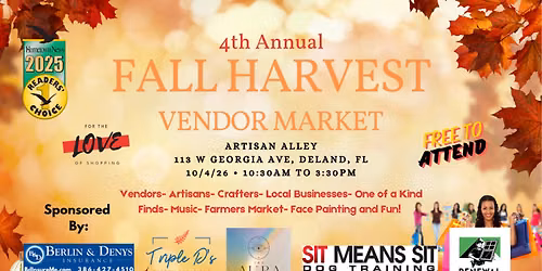 4th Annual Fall Harvest Vendor Market