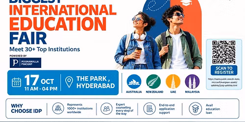 Attend IDP's Biggest Study Abroad Expo for Australia & New zealand universities | 17th October