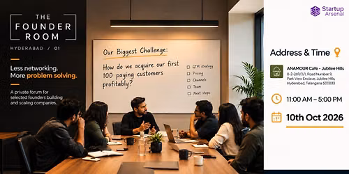 The Founder Room ( Hyderabad's private founder problem-solving forum )