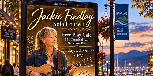 Singer\/Songwriter Jackie Findlay Live at the Free Play Cafe - Nanaimo, October 16, 7PM