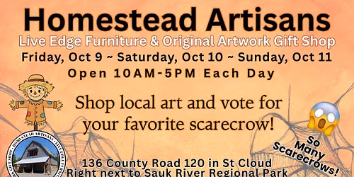 Homestead Artisans Pop-Up Shop: So Many Scarecrows!