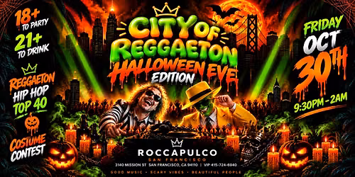 City of reggaeton Halloween Eve 18+