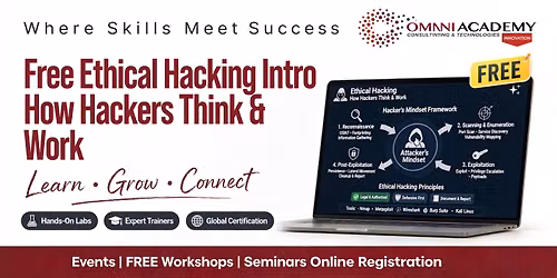 Free Ethical Hacking Intro: How Hackers Think & Work  Free Workshop 04th OCT,26 at 01:00 PM 