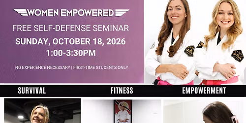 Free Women\u2019s Self-Defense Seminar in Pasadena | No Experience Needed