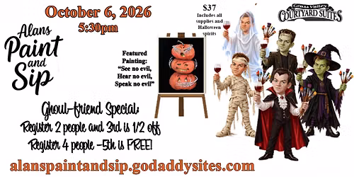Alans Paint and Sip Halloween Event