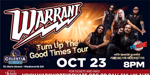 Warrant - Turn Up the Good Times Tour