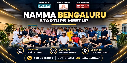 Namma Bengaluru Startups Meetup by CEDAT