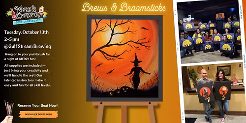 Brews and Broomsticks Paint and Sip at Gulf Stream Brewing