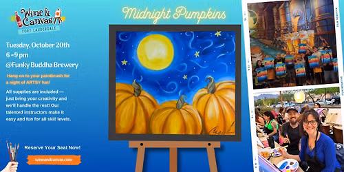 Paint and Sip at Funky Buddha \u2013 Midnight Pumpkins