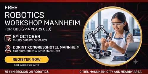 Free Robotics Workshop For Kids at Mannheim (7-14yrs)