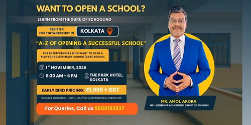 A-Z of Opening a Successful School \u2013 Kolkata Workshop