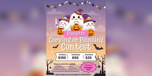 FREE Pumpkin Carving or Painting Contest - Win up to $100!