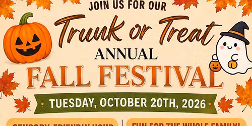 Trunk or Treat Annual Fall Festival
