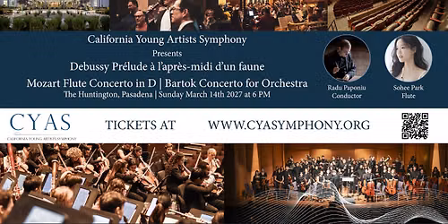 California Young Artists Symphony Presents  Elgar\u2019s Violin Concerto and Prokofiev 5