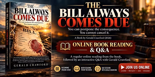 Online Book Reading & Live Q&A - THE BILL ALWAYS COMES DUE BOOK