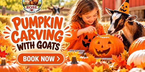 Pumpkin Carving with Goats