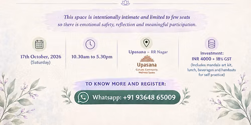 Healing through Awareness & Art - An NLP based immersive workshop