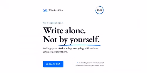 Daily Online Writing Sprint: 25-Minute Write-In for Authors (Online)