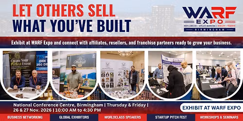 WARF Expo 2026 | Book Your Stand At Premier B2B Show