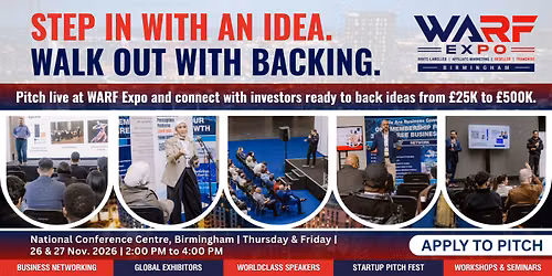 WARF Expo 2026 | Join Us As Investment Pitch Fest
