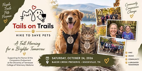 Tails on Trails 2026: Hike to Save Pets