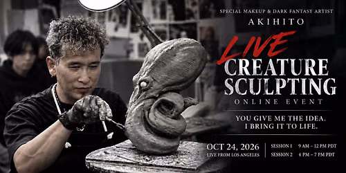 LIVE Creature Sculpting with AKIHITO \/ 3 hour Online Morning Session