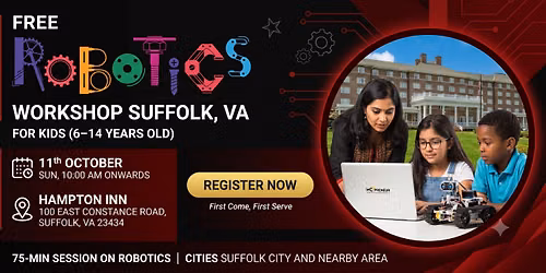 Free Robotics Workshop For Kids at Suffolk (7-14yrs)