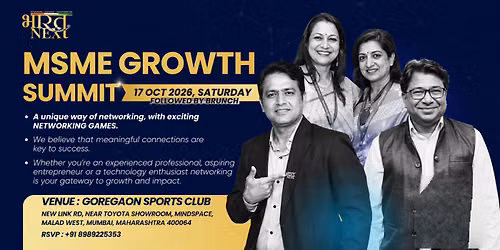 BharatNext MSME Business Growth Summit .-