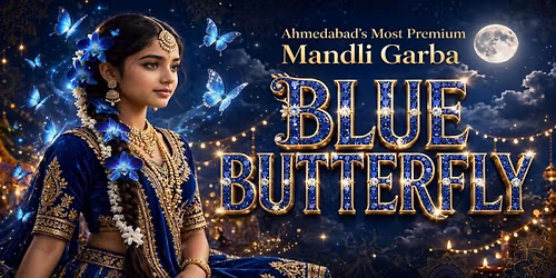 Blue Butterfly Mandli Garba