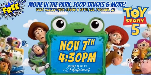 FREE Movie in the Park, Food Trucks & MORE! Sat Nov 7th