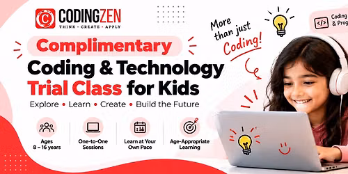 Complimentary Coding & Technology Trial Class for Kids (Ages 8\u201316)