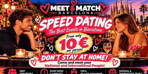 NEW English Speaking  SPEED DATING Events in BARCELONA