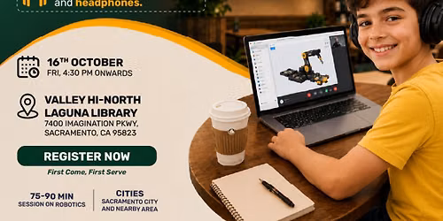 FREE Robotics & STEM Workshop for Kids in Sacramento, CA (Ages 7\u201316)