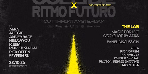 Collide X Ritmo Futuro ADE 2026 SHOWCASE, WORKSHOP & PANEL