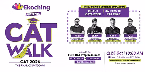 CAT WALK 2026: The Final Countdown | Free CAT Preparation Workshop in Ahmedabad