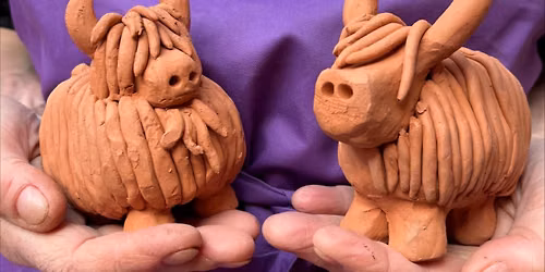 Pottery at the Pub at The Black Swan Westbury-on -Trym. Highland Cows