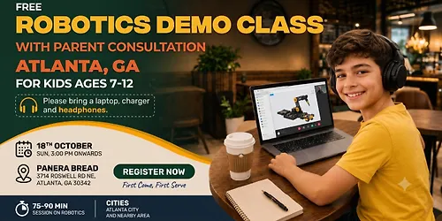 FREE Robotics & STEM Workshop for Kids in Atlanta, GA (Ages 7–12)